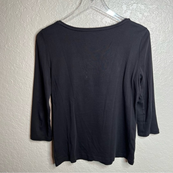 Talbots Black Long Sleeve Shirt - Picture 4 of 5